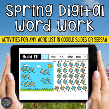 Preview of Spring Digital Word Work | Google & Seesaw Word Work Activities