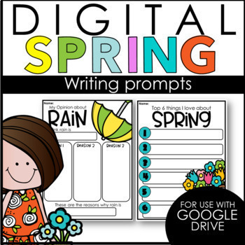 Preview of Spring Digital Writing Prompts