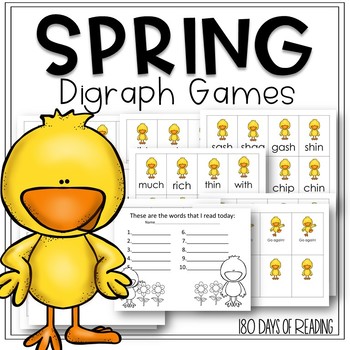 Preview of Spring Digraph Game to Practice Consonant Digraphs