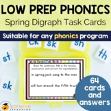 Spring Digraph Task Cards | Low Prep Literacy Center Activities