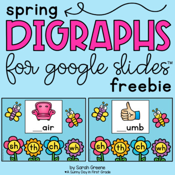 Preview of Spring Digraphs for Google Slides™ (freebie)