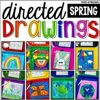 Preview of Spring Directed Drawings (Spring, St. Patrick's Day, Easter, Earth Day, Weather)
