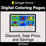 Spring: Discount, Sale Price, Savings - Digital Coloring P