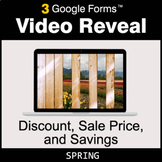 Spring: Discount, Sale Price, Savings - Google Forms Math 