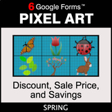 Spring: Discount, Sale Price, Savings - Pixel Art Math | G