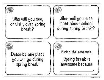 Spring Discussion Cards | ESL Speaking Activity | TPT