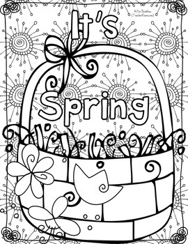 Download Spring & Easter Coloring Book by Teacher Karma | TpT