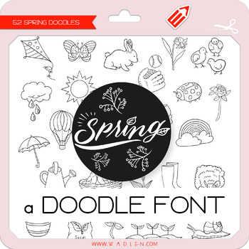 Preview of Spring Doodle Font - W Λ D L Ξ N