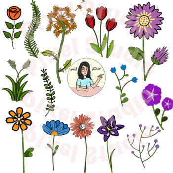 floral doodle pixel