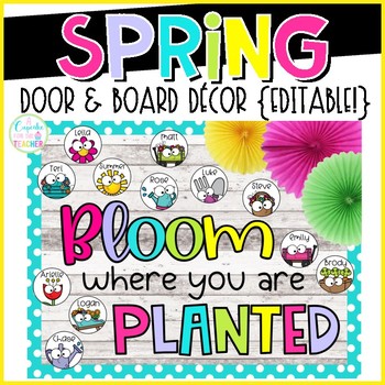 Preview of Spring Door & Board Decor {Editable!}
