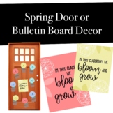 Spring Door or Bulletin Board Decorations - Editable Name 