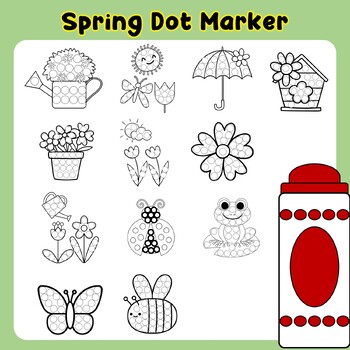 Spring Dotter Sheets for Spring-NO PREP! by The Speech Center