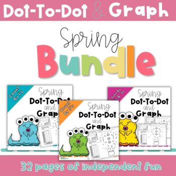 Preview of Spring Dot-To-Dot and Graph- Count by 1s, 2s, 5s, 10s