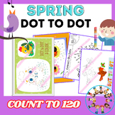 Spring Dot to Dot, Connect the Dots Worksheet 1-20, count to 120