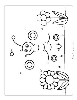 Spring Dot To Dot Connect The Dots Worksheets 1 By Easy Peasy Learners