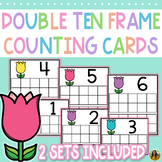 Spring Double Ten Frame Counting Task Cards FREE Flower Math Center Activity