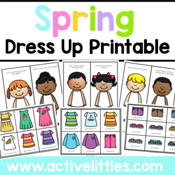 Preview of Spring Dress Up Printable for Kids