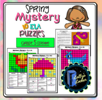 Preview of 5th Grade Spring Color by Code ELA Mystery Pictures: Fifth Grade ELA Edition