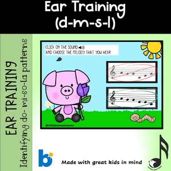 Preview of Spring  Ear training Do-Mi-So-la  Digital  Task Cards in Boom Cards™