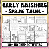 Spring Early Finisher Activity Pack | No Prep 2nd, 3rd, 4th Grade
