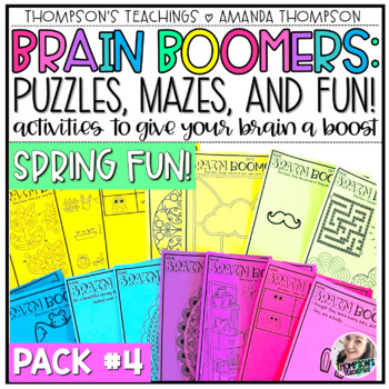 Preview of Spring Early Finisher Packet - NO PREP Printables - Fast Finishers Activities