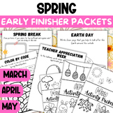 Spring Early Finishers + Morning Work SEL Activities for M