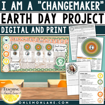 Preview of Spring Earth Day April Bulletin Board ELA Centers Craft Reading Passage Activity