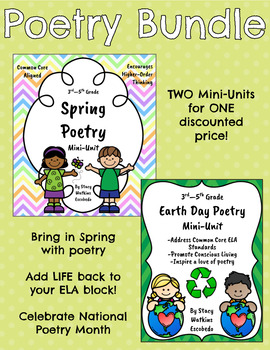 Preview of Spring & Earth Day Poetry Bundle - 3rd, 4th, and 5th Grade ELA