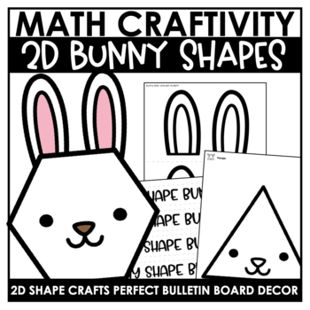 Preview of Spring | Easter 2D Shape Craft Kindergarten Math Activity 