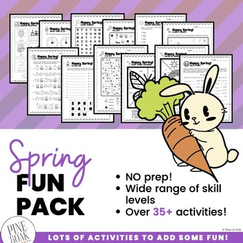Preview of Spring / Easter FUN Activities - No Prep, 35+ themed activities!