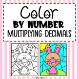 Spring/Easter Color By Number - Multiplying Decimals