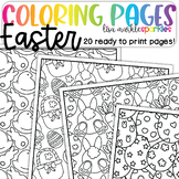 Spring Easter Coloring Pages and Activity