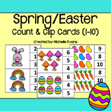 Spring/Easter Count & Clip Cards (Numbers 1-10)