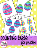 Spring Easter Counting Cards for Preschool Math Center