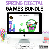 Spring Easter Digital Games, Speech Therapy, Boom Card Gam