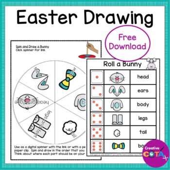 Preview of Occupational Therapy Free Spring or Easter Math Center Activity Drawing Game