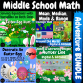 Spring Easter Earth Day Middle School Math BUNDLE Equation