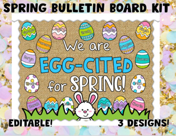 Preview of Spring Easter Egg Bulletin Board Kit