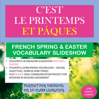 Preview of Spring & Easter French Vocabulary Slideshow (plus Speaking Activity)