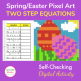 Spring Easter Google Sheets Digital Pixel Art Math - 2 Ste