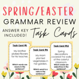 Spring/Easter Grammar Review Task Cards Scavenger Hunt Activity