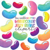 Spring Easter Jelly Bean Candy Clipart Watercolor
