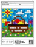 Easter & Spring Math Secret Image Color-by-Code Worksheet 