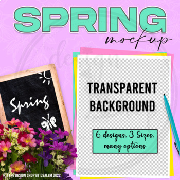 Preview of Spring Easter Mockups For Printable Products TpT Thumbnails and Pin Size