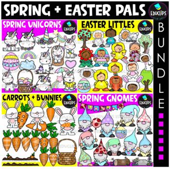 Preview of Spring & Easter Pals Clip Art Bundle {Educlips Clipart}