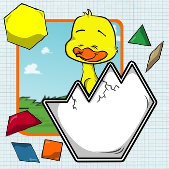 Preview of Spring / Easter Pattern Block Puzzle Freebie!