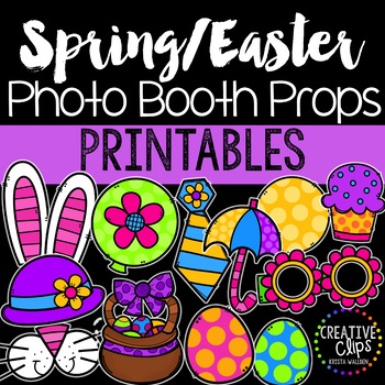 Preview of Spring/Easter Photo Booth Props {Made by Creative Clips Clipart}