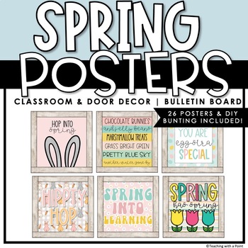 Preview of Spring/Easter Posters | Class Decor | Bulletin Board