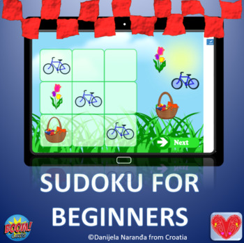 Preview of Spring Easter SUDOKU for Beginners Brain Game Boom Cards