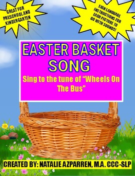 Preview of Spring Easter Song with ASL Vocabulary for Preschool Kindergarten Speech Therapy